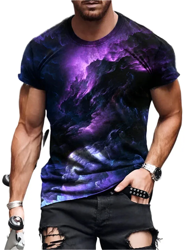 2025 Men's 3D Spider Print T-Shirt - Street Casual Short Sleeve Top for Summer Daily Outdoor Wear