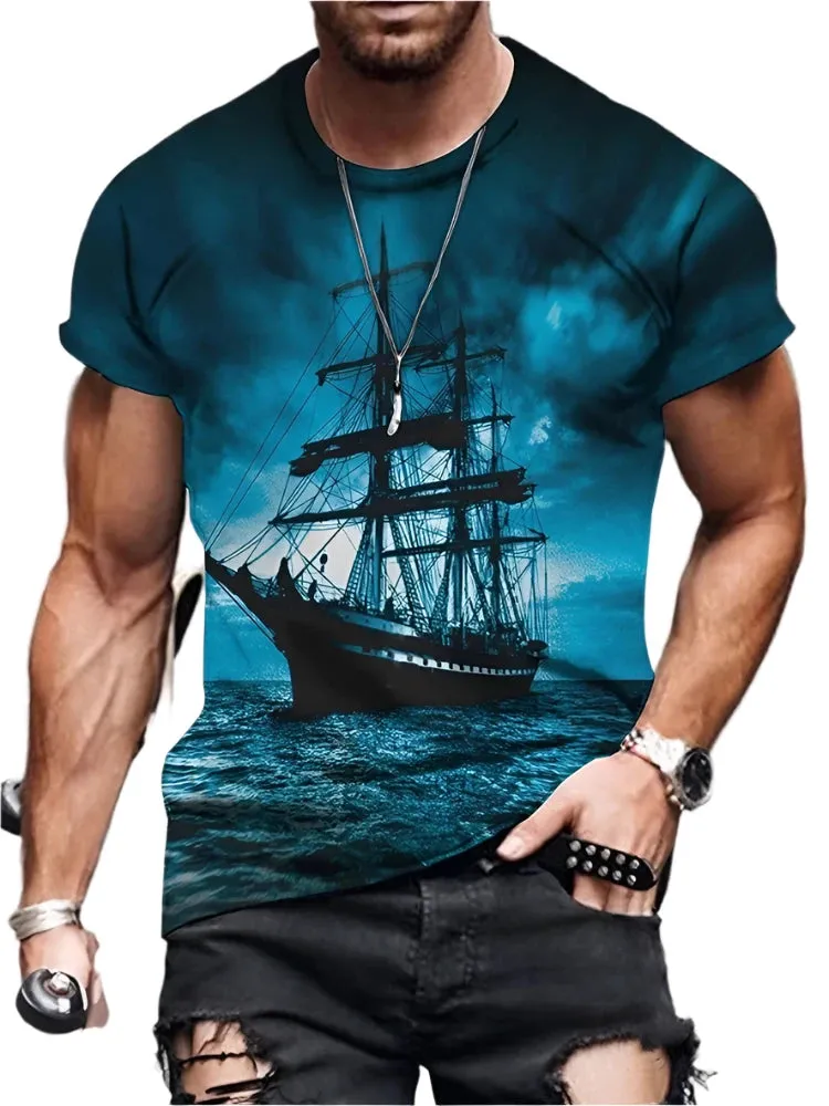 2025 Men's 3D Spider Print T-Shirt - Street Casual Short Sleeve Top for Summer Daily Outdoor Wear