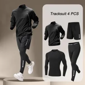 2025 Men's Gym Fitness Set - Quick Dry 1-5 Piece Sportswear for Running, Jogging, and Training