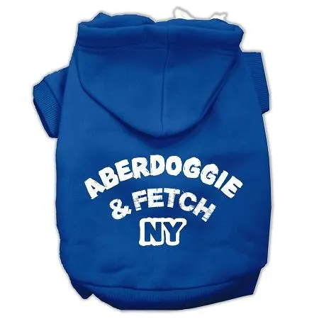 Aberdoggie NY Screenprint Pet Hoodies Blue Size Med (12)