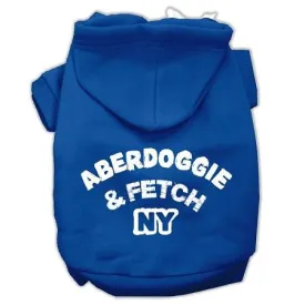 Aberdoggie NY Screenprint Pet Hoodies Blue Size Med (12)