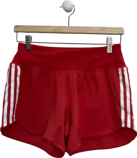 adidas Red Triple Stripe Running Shorts UK S