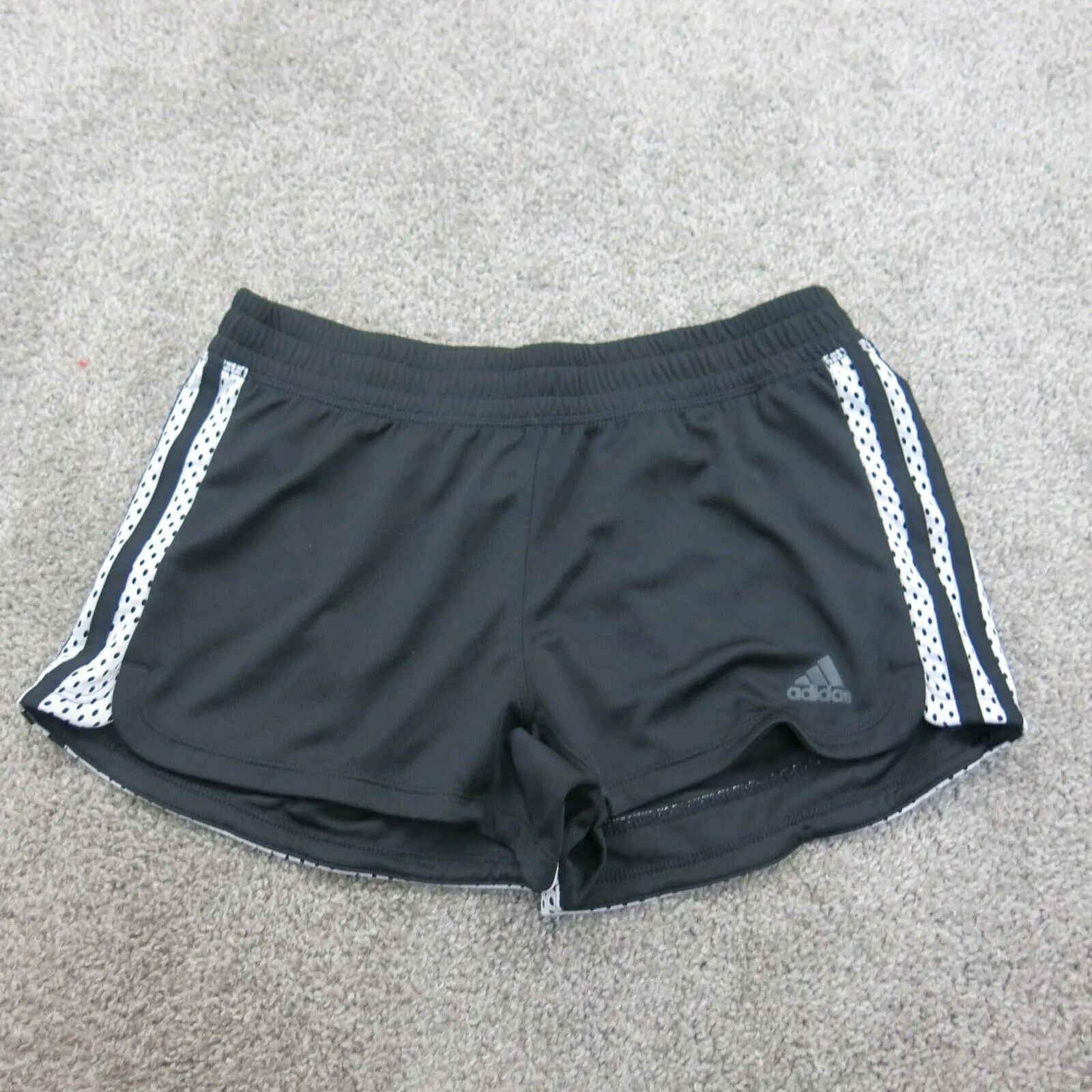 adidas Shorts Women Size 28 Black/White Training Running Gym Athletic CLIMALIT
