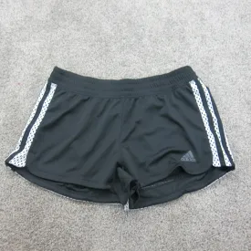 adidas Shorts Women Size 28 Black/White Training Running Gym Athletic CLIMALIT