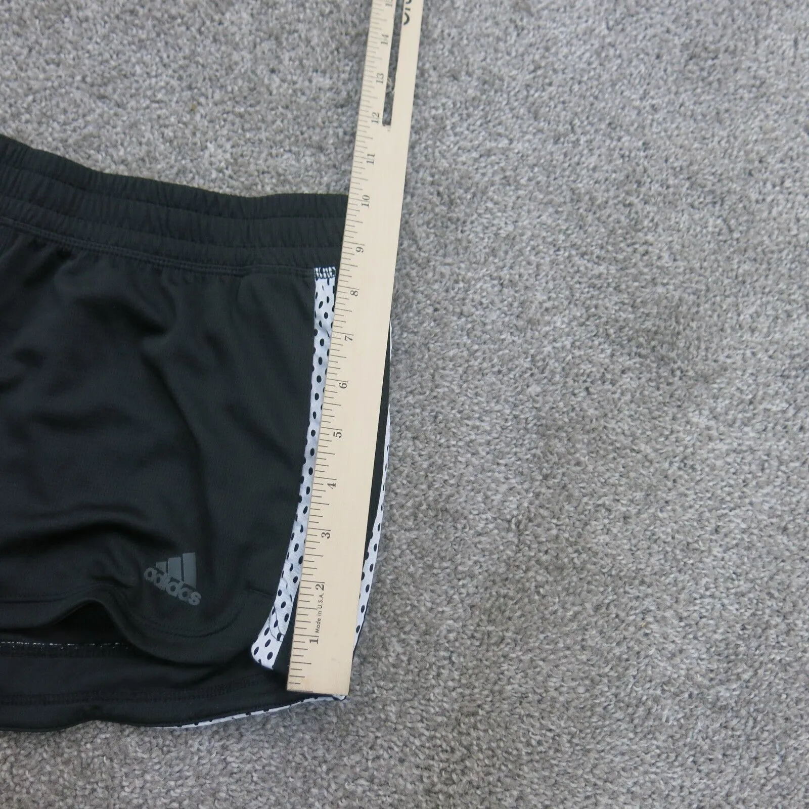 adidas Shorts Women Size 28 Black/White Training Running Gym Athletic CLIMALIT
