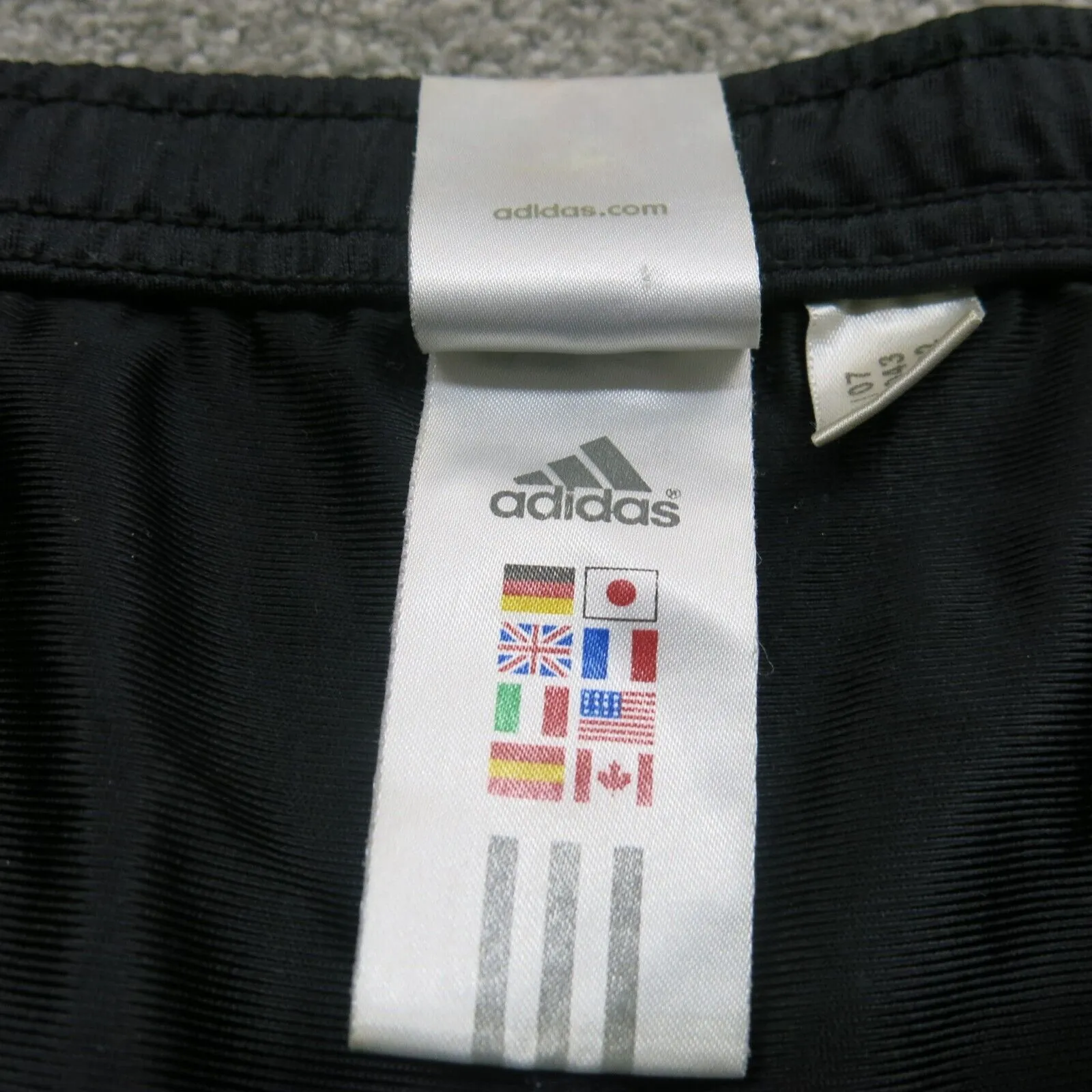 adidas Shorts Womens Size Medium Black 3 Striped Training Running Gym Athletic