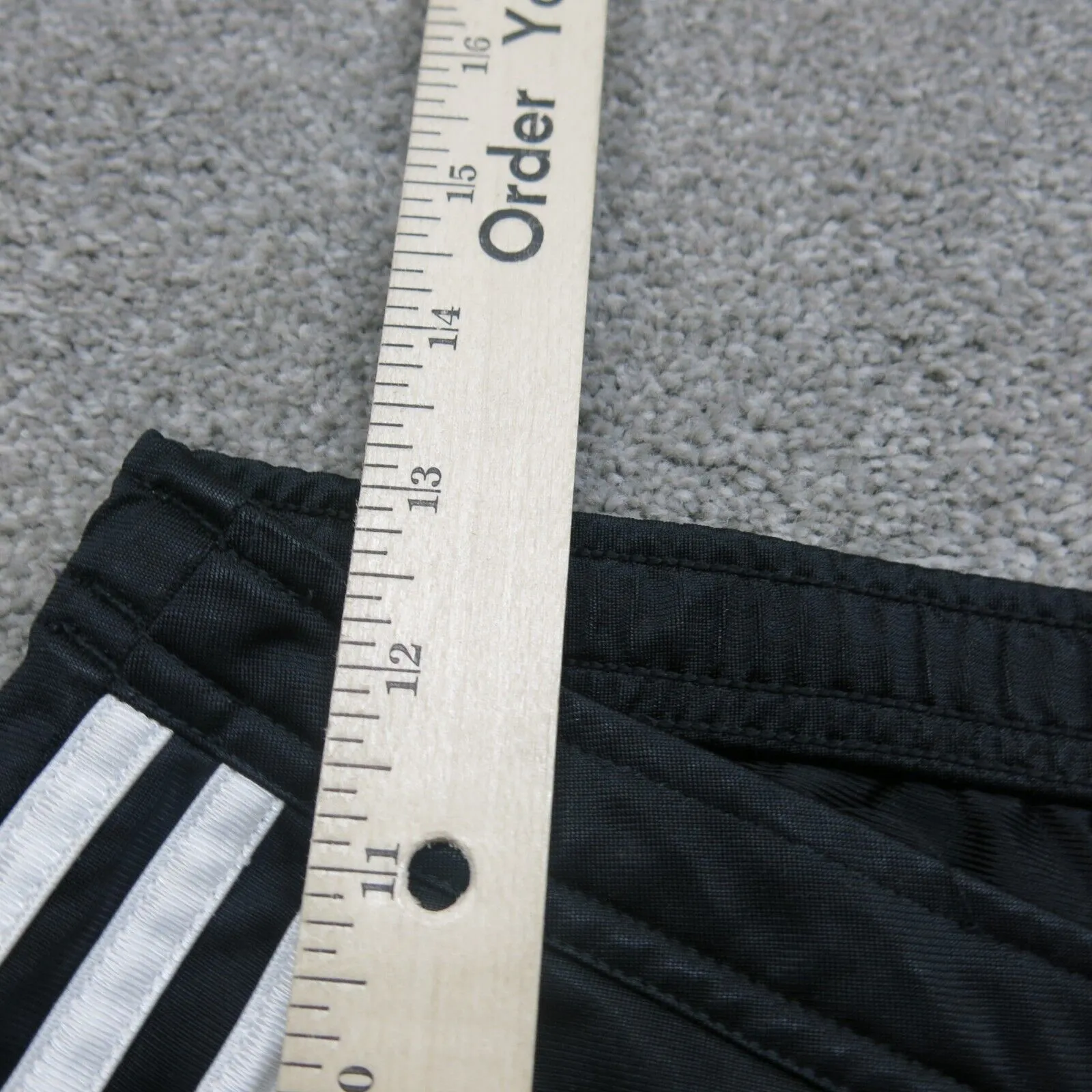 adidas Shorts Womens Size Medium Black 3 Striped Training Running Gym Athletic