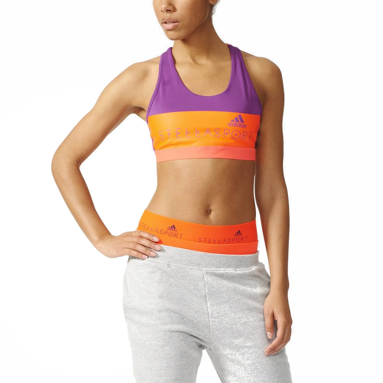 ADIDAS Women Stellasport Padded Sports Bra Size S-L Purple & Fuchsia