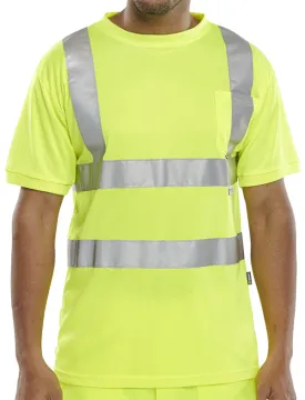 Beeswift Men's Crew Neck BSEEN EN ISO 2047 Saturn Yellow {All Sizes}