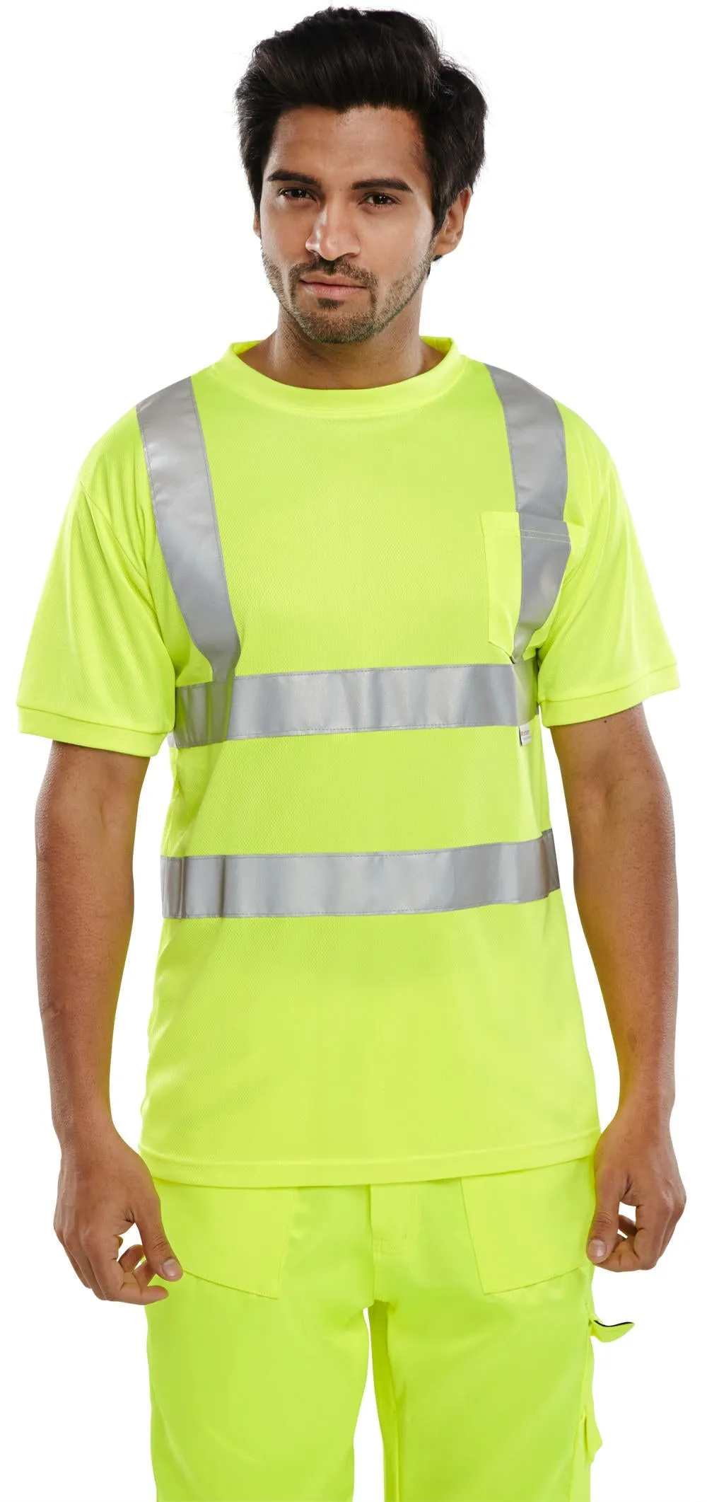 Beeswift Men's Crew Neck BSEEN EN ISO 2047 Saturn Yellow {All Sizes}