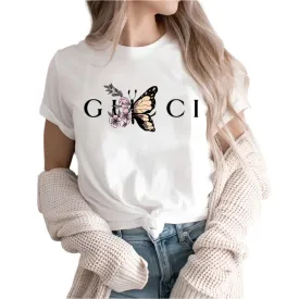 Casual Women's Short Sleeve T-Shirt - Cotton Summer Tee with Letter Print, Harajuku Y2K Style