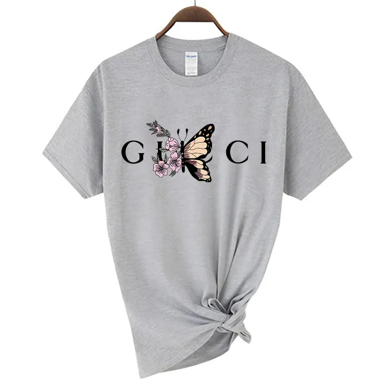 Casual Women's Short Sleeve T-Shirt - Cotton Summer Tee with Letter Print, Harajuku Y2K Style