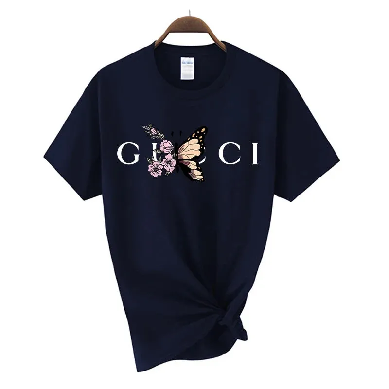 Casual Women's Short Sleeve T-Shirt - Cotton Summer Tee with Letter Print, Harajuku Y2K Style