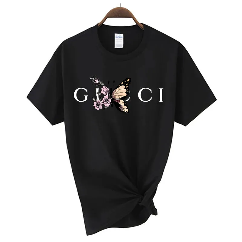 Casual Women's Short Sleeve T-Shirt - Cotton Summer Tee with Letter Print, Harajuku Y2K Style