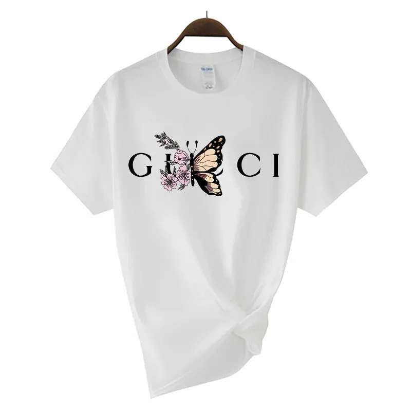Casual Women's Short Sleeve T-Shirt - Cotton Summer Tee with Letter Print, Harajuku Y2K Style