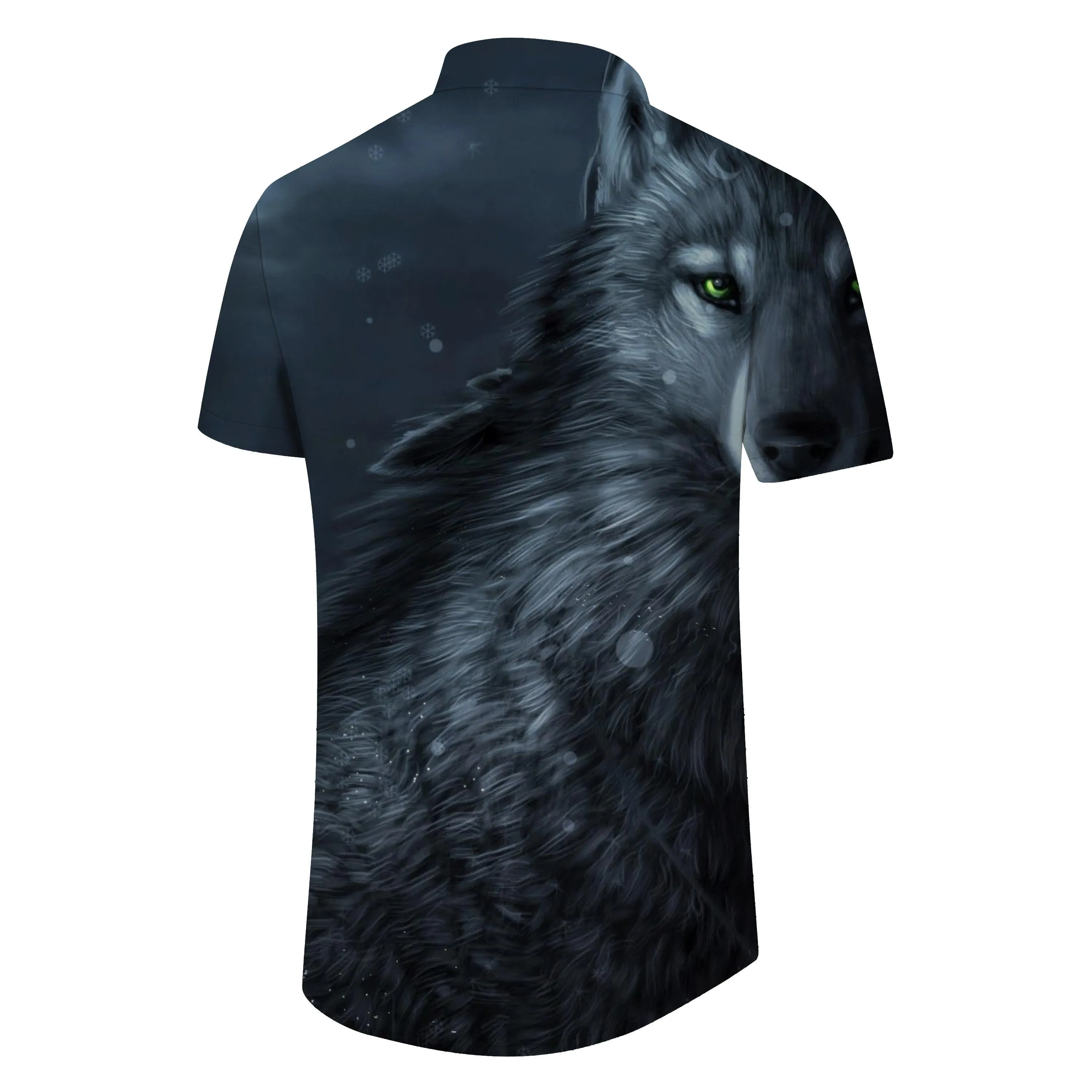 Dark Grey Mens Street Print Hawaiian Button Shirt Short Sleeve Beachwear Summer Breathable