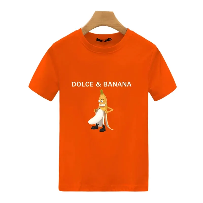 Dolce & Banana Greek Mythology Snake Hair Graphic T-Shirt - Cute Printed Spring/Summer Tee for Men & Women