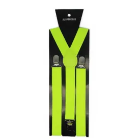 Fluro Yellow Plain Suspender