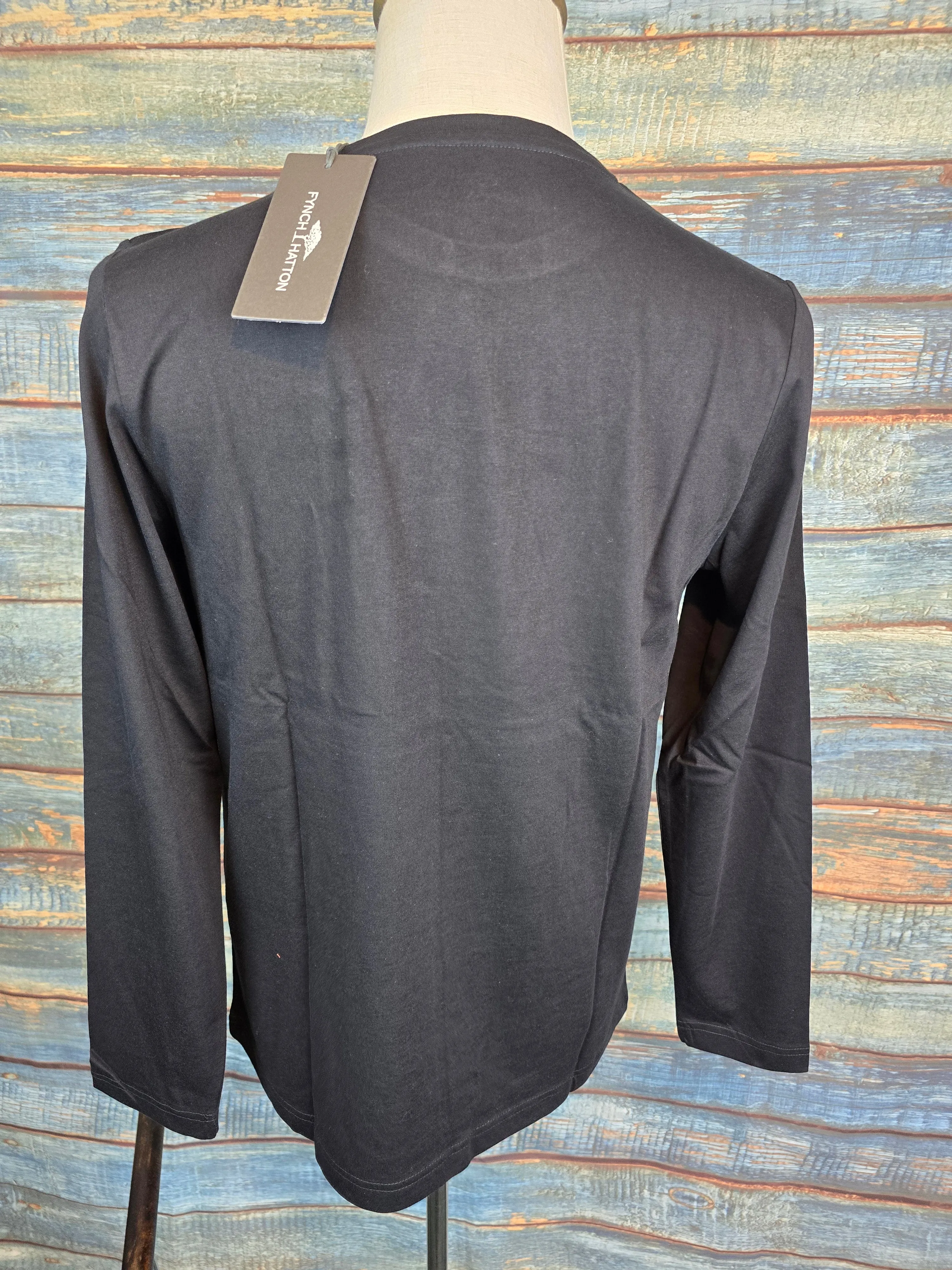 FYNCH HATTON LONG SLEEVE COTTON T-SHIRTS