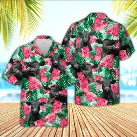 Joy Corners Black Angus Watermelon 3D Hawaiian Shirt