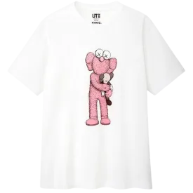 KAWS x Uniqlo Pink BFF Tee White