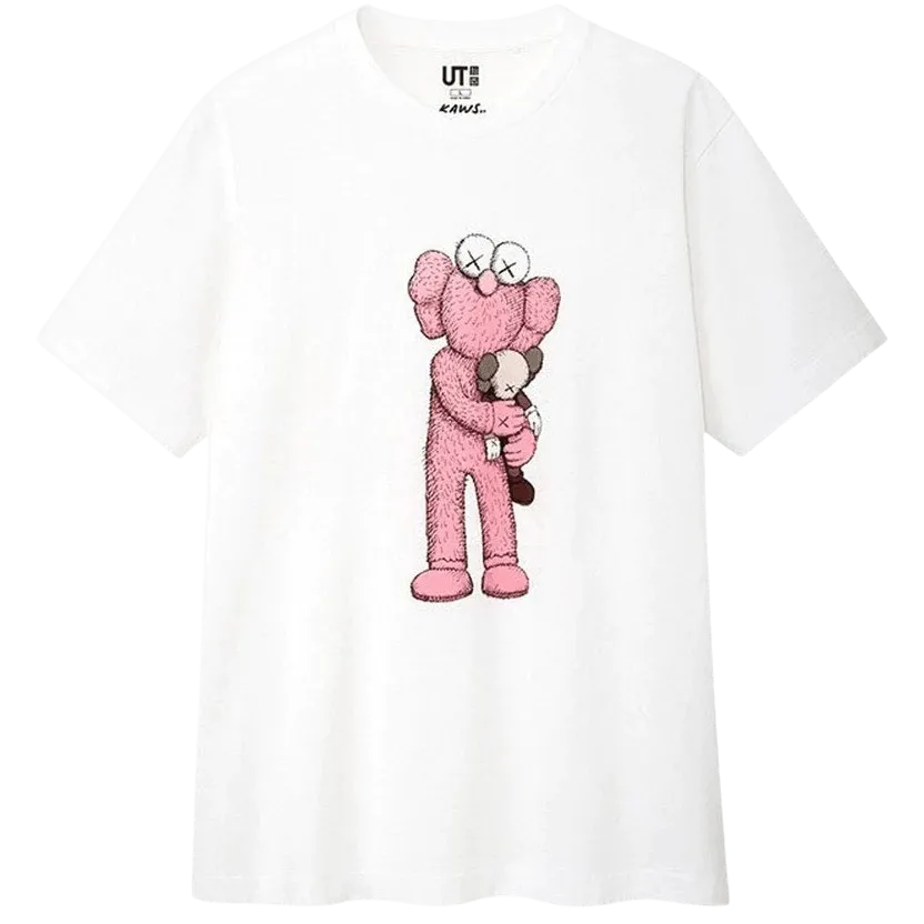 KAWS x Uniqlo Pink BFF Tee White