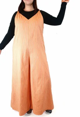 Marimekko x Uniqlo striped orange sleeveless jumpsuit size XL