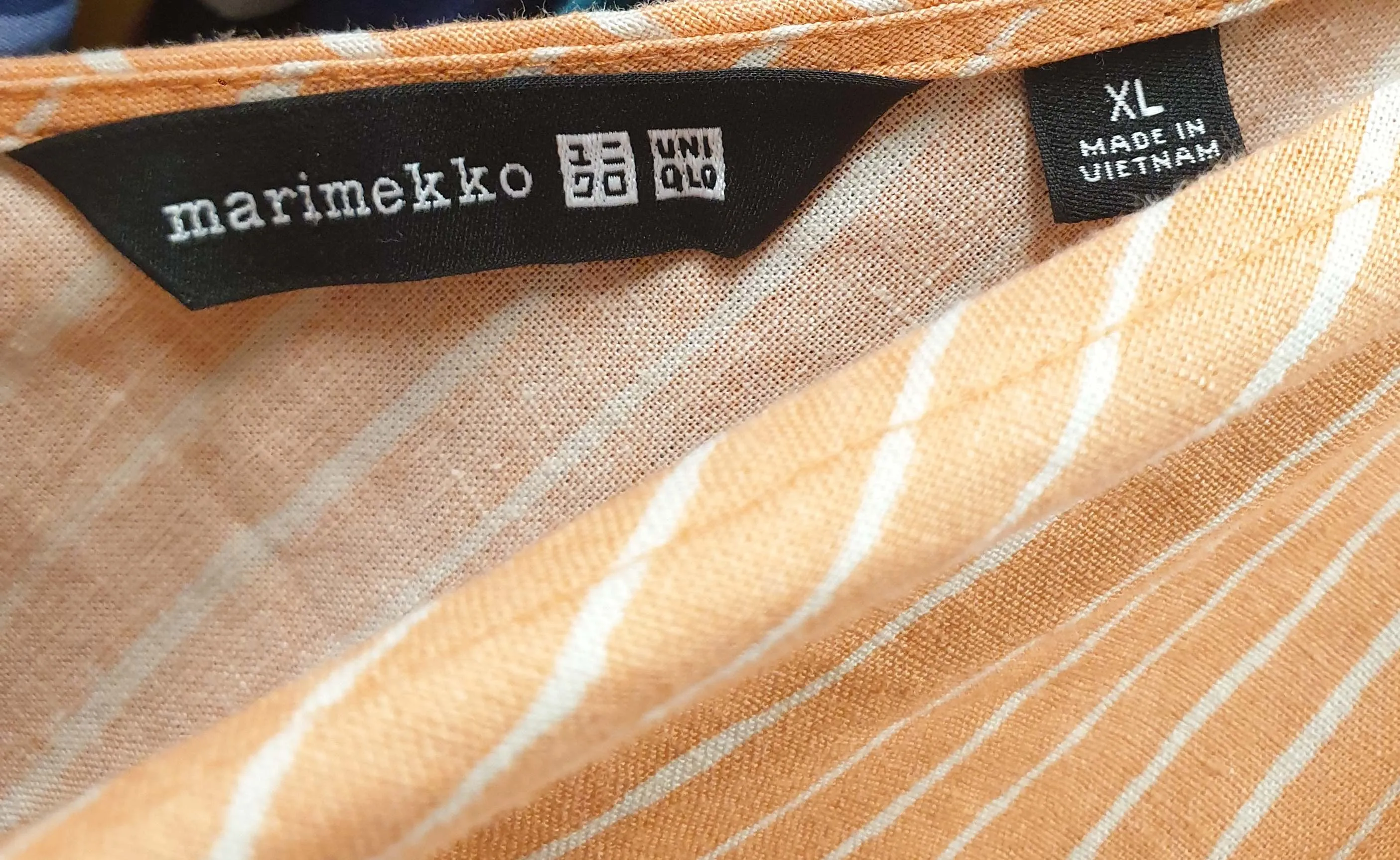 Marimekko x Uniqlo striped orange sleeveless jumpsuit size XL