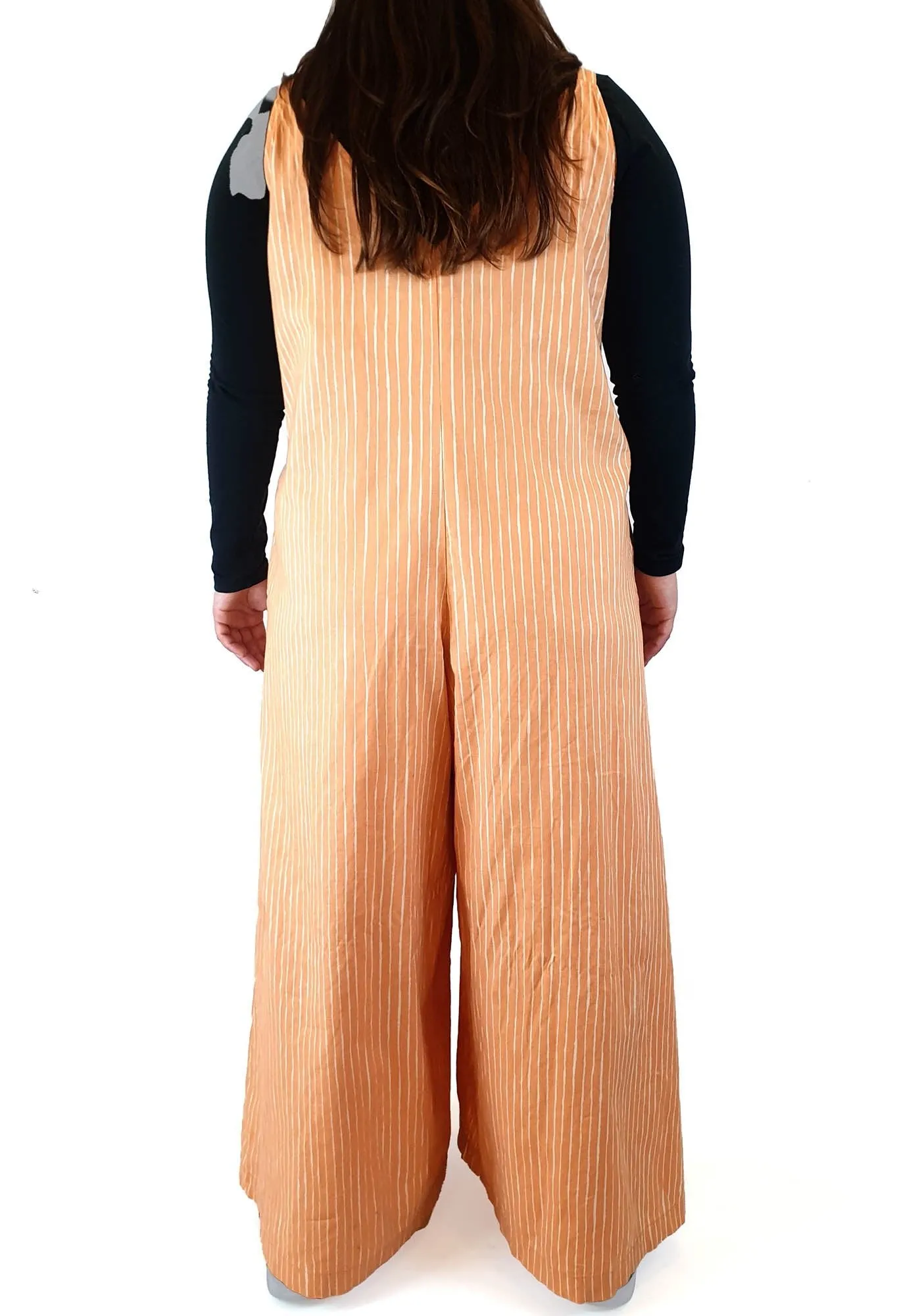 Marimekko x Uniqlo striped orange sleeveless jumpsuit size XL