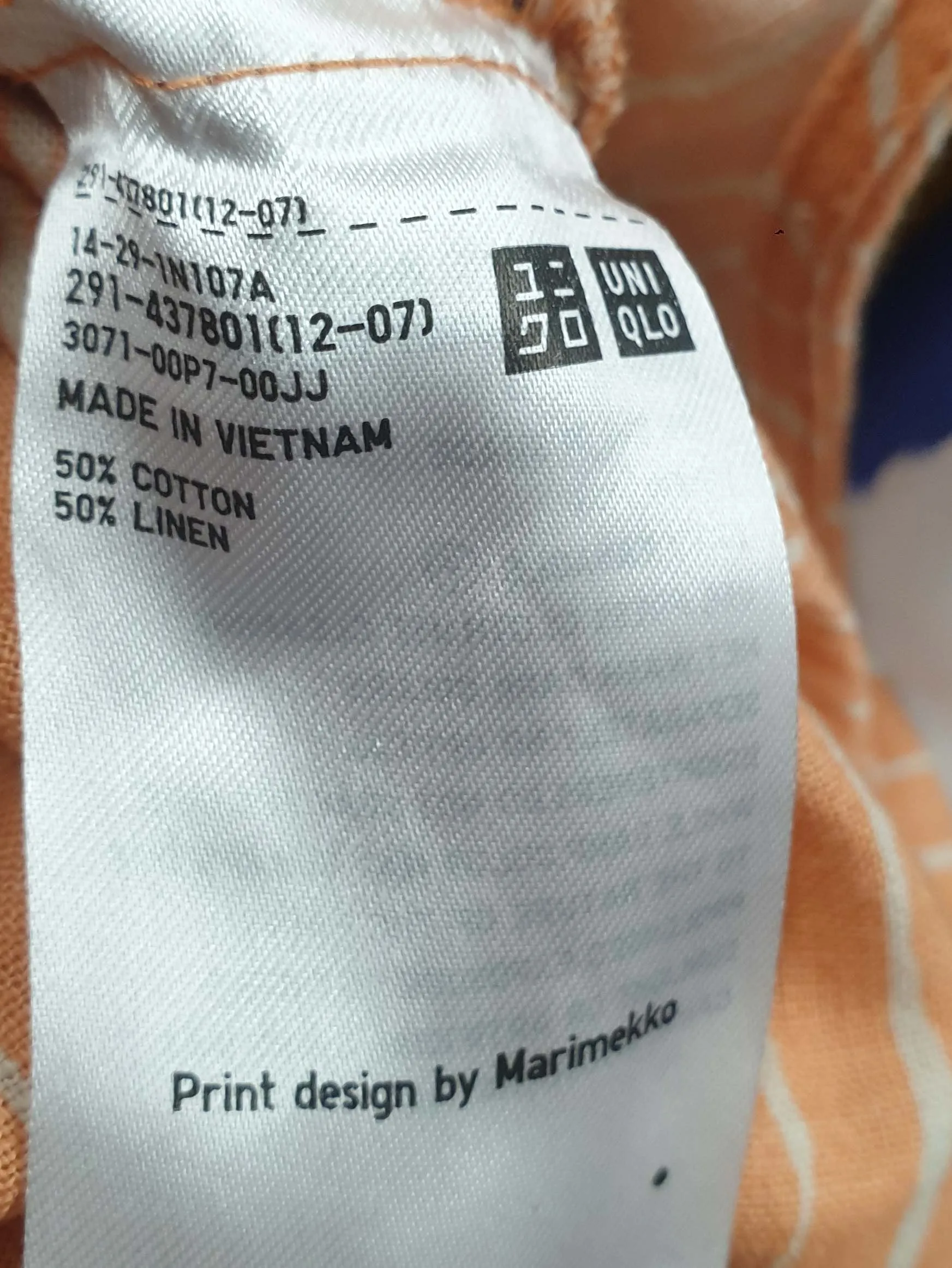 Marimekko x Uniqlo striped orange sleeveless jumpsuit size XL
