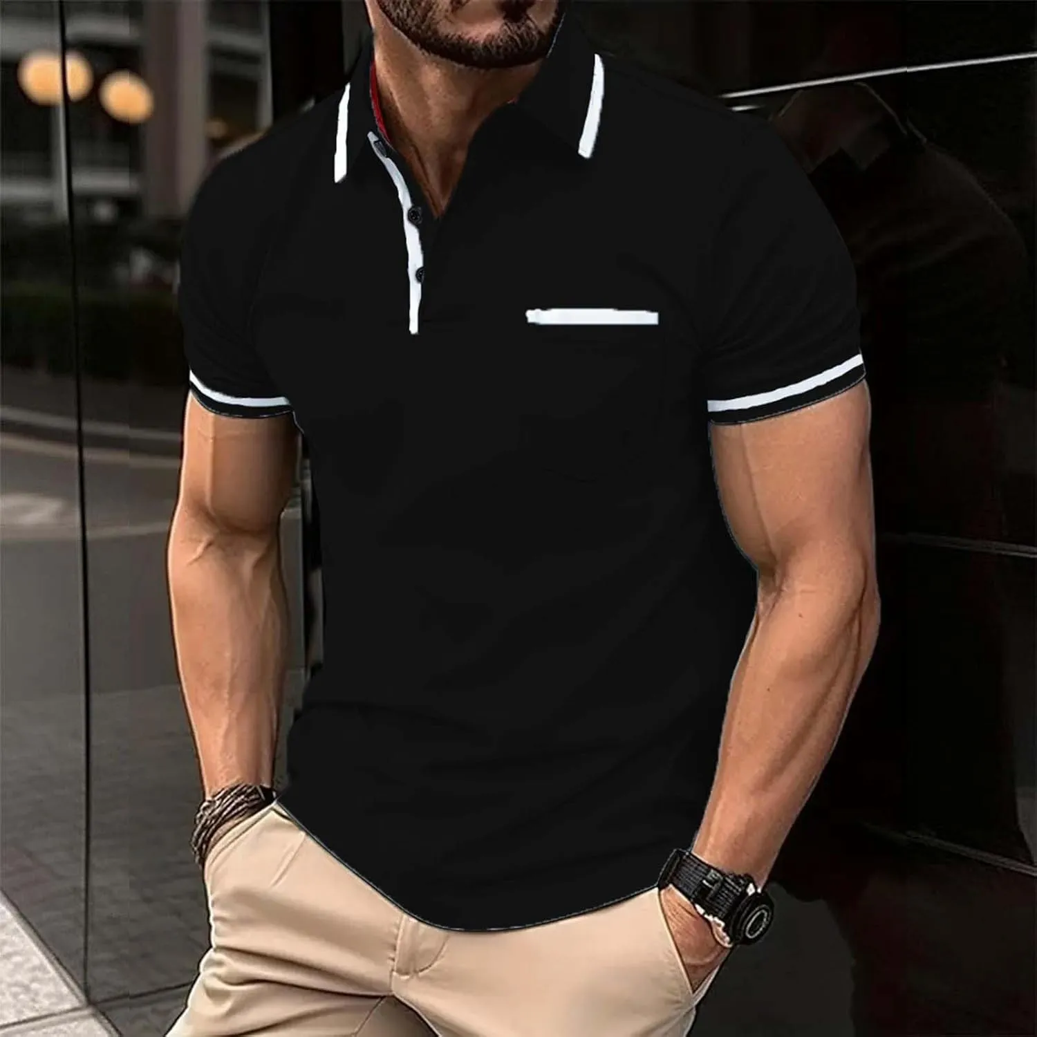 Polo Shirts for Men Shirts Short Sleeve Performance Patriotic Shirt Funny Shirt Mens Golf Wear Quick Dry Athletic
