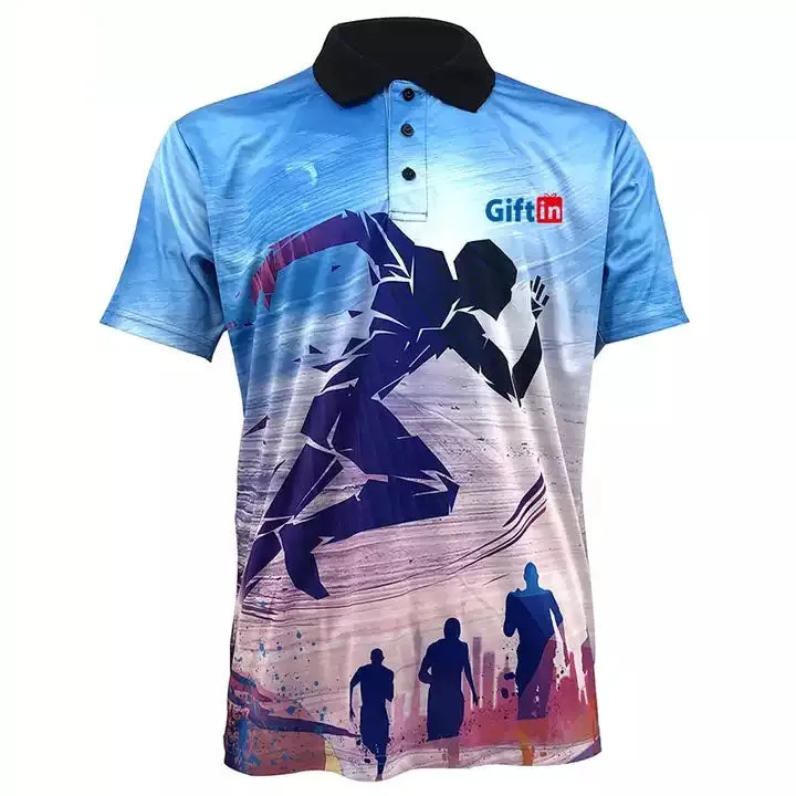 Running Sublimated custom Polo t-shirts