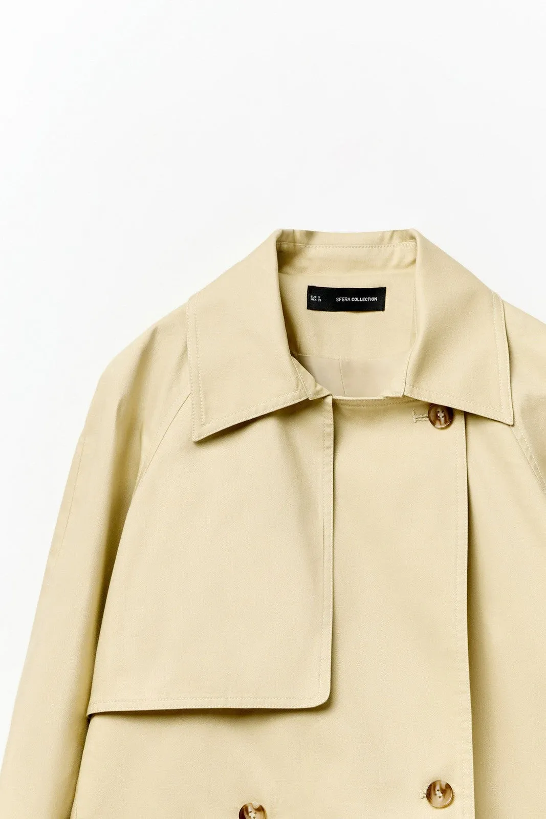 Short trench coat - Camel