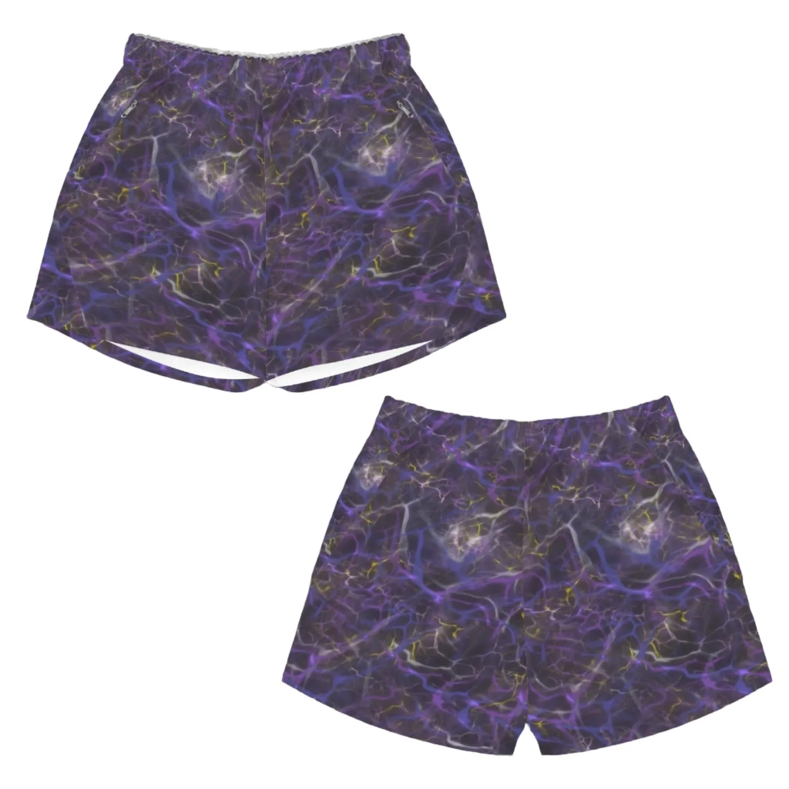 Stormy Purple Zip Pocket Shorts up to 5 XL (FWS)