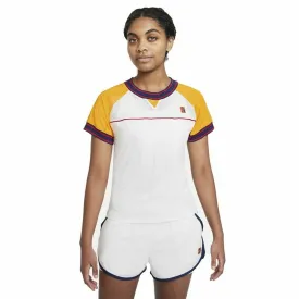 Women’S Short Sleeve T-Shirt Nike Court Dri-Fit Slam White