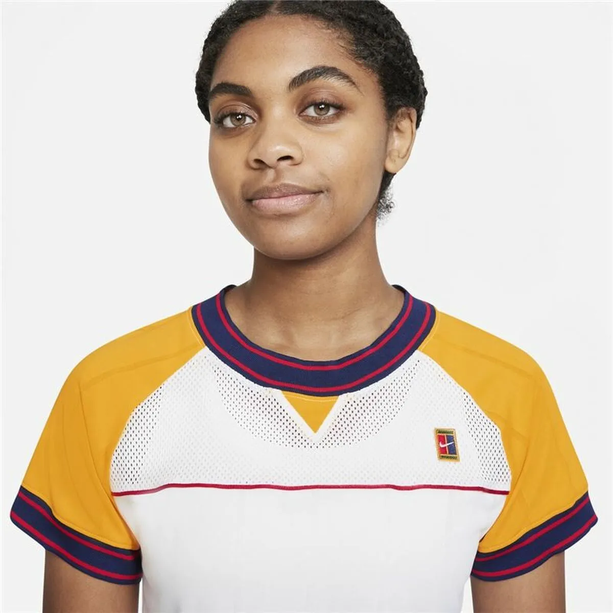 Women’S Short Sleeve T-Shirt Nike Court Dri-Fit Slam White