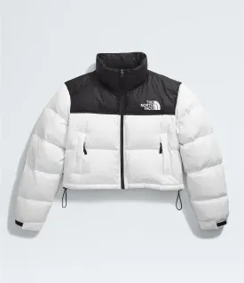 Women's The North Face Nuptse Short Jacket White Dune