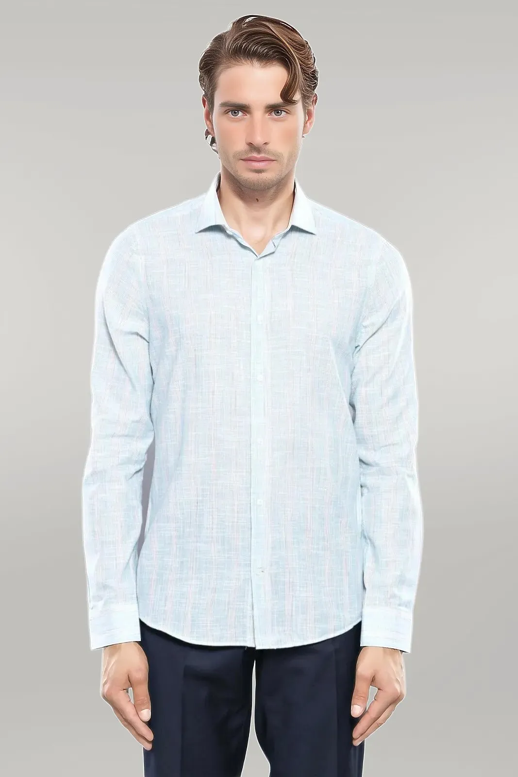 WSS Light Green Plaid Shirt  - Singen